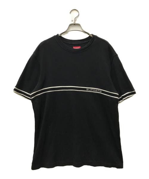 SUPREME（シュプリーム）Supreme (シュプリーム) KNIT STRIPE S/S TOP ブラック サイズ:Mの古着・服飾アイテム