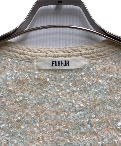 furfur（ファーファー）furfur (ファーファー) ツイードニットジャケット ホワイト サイズ:ONE SIZEの古着・服飾アイテム