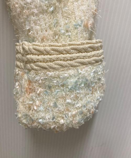 furfur（ファーファー）furfur (ファーファー) ツイードニットジャケット ホワイト サイズ:ONE SIZEの古着・服飾アイテム