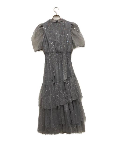 furfur（ファーファー）furfur (ファーファー) ハーフスリーブラメチュールドレス グレー サイズ:FREEの古着・服飾アイテム