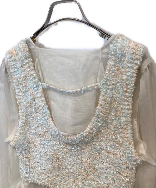 furfur（ファーファー）furfur (ファーファー) ニットベストセットボウタイワンピース RWF0251084 ベージュ サイズ:Fの古着・服飾アイテム