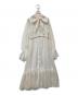 furfur（ファーファー）の古着「ニットベストセットボウタイワンピース RWF0251084」｜ベージュ