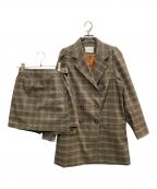 Ameriアメリ）の古着「PUFF CHECK JACKET WIT」｜ブラウン