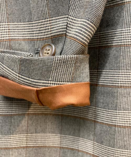 Ameri（アメリ）AMERI (アメリ) PUFF CHECK JACKET WIT ブラウン サイズ:Sの古着・服飾アイテム