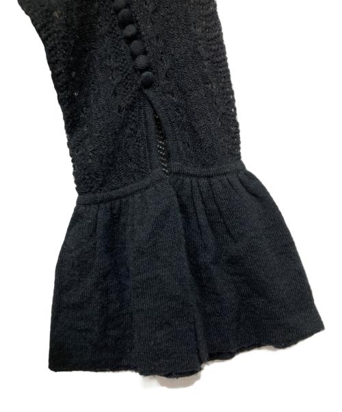 Ameri（アメリ）AMERI (アメリ) UND CROSS NECK CROCHET KNIT DRESS ブラック サイズ:Sの古着・服飾アイテム