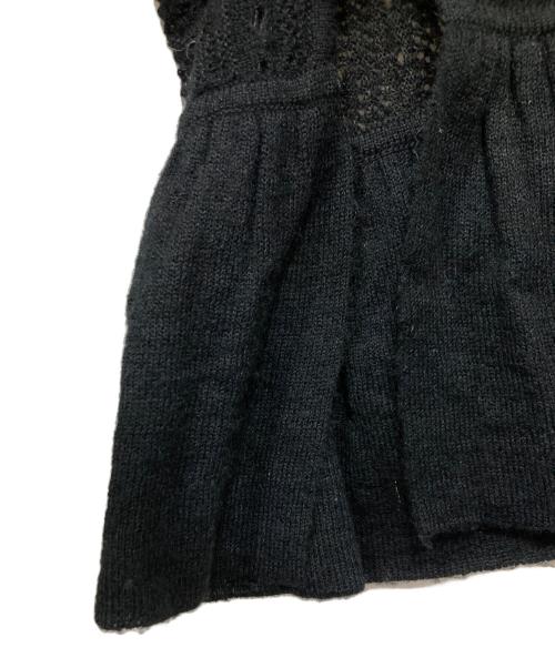 Ameri（アメリ）AMERI (アメリ) UND CROSS NECK CROCHET KNIT DRESS ブラック サイズ:Sの古着・服飾アイテム