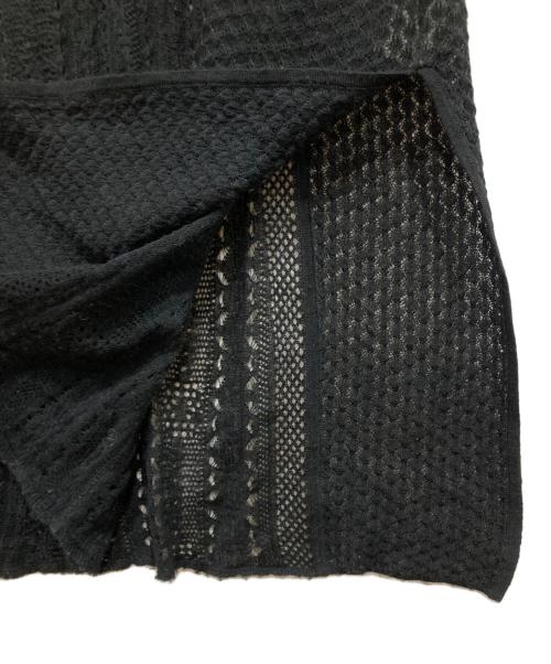 Ameri（アメリ）AMERI (アメリ) UND CROSS NECK CROCHET KNIT DRESS ブラック サイズ:Sの古着・服飾アイテム