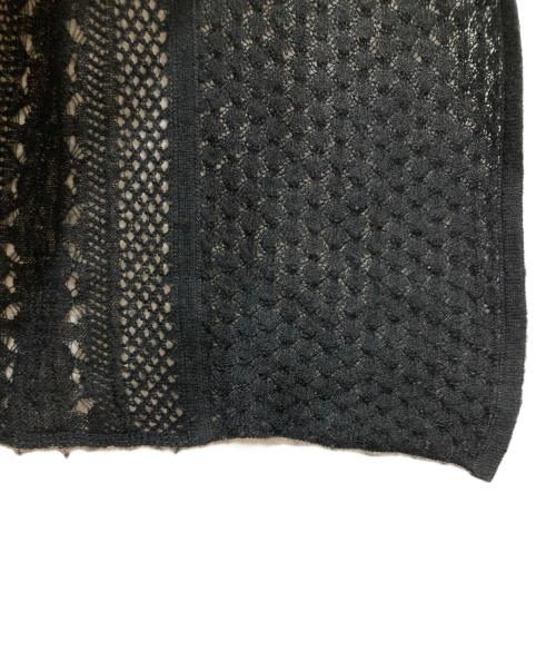 Ameri（アメリ）AMERI (アメリ) UND CROSS NECK CROCHET KNIT DRESS ブラック サイズ:Sの古着・服飾アイテム