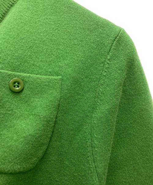 CABAN（キャバン）CABaN (キャバン) コットンカシミヤ クルーネックカーディガン グリーン サイズ:XSの古着・服飾アイテム
