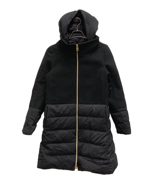 HERNO（ヘルノ）HERNO (ヘルノ) DIAGONAL WOOL AND NUAGE PARKA ブラック サイズ:42の古着・服飾アイテム