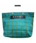 MARNI（マルニ）の古着「マーケットメッシュバッグ」｜ブルー×ブラウン