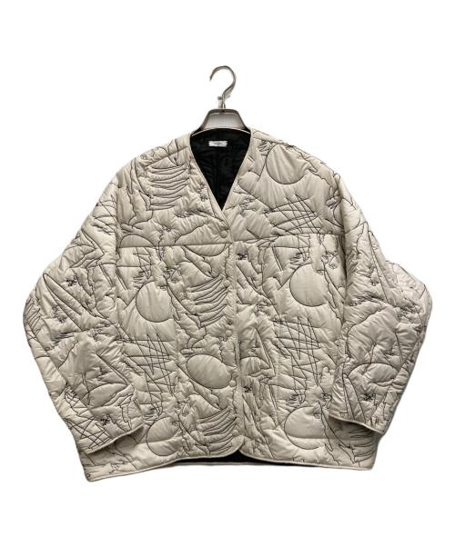manipuri（マニプリ）manipuri (マニプリ) リバーシブルキルティングジャケット ホワイト サイズ:FREEの古着・服飾アイテム