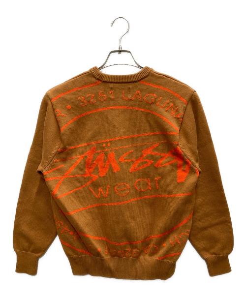 stussy（ステューシー）stussy (ステューシー) LAGUNA ICON SWEATER ブラウン サイズ:Sの古着・服飾アイテム