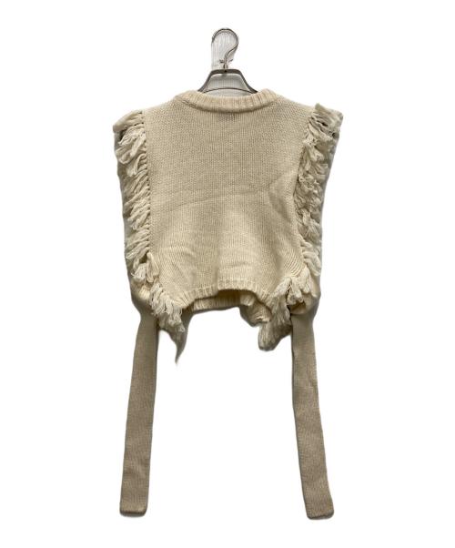 HYKE（ハイク）HYKE (ハイク) Fringe Sweater Vest ベージュ サイズ:FREEの古着・服飾アイテム