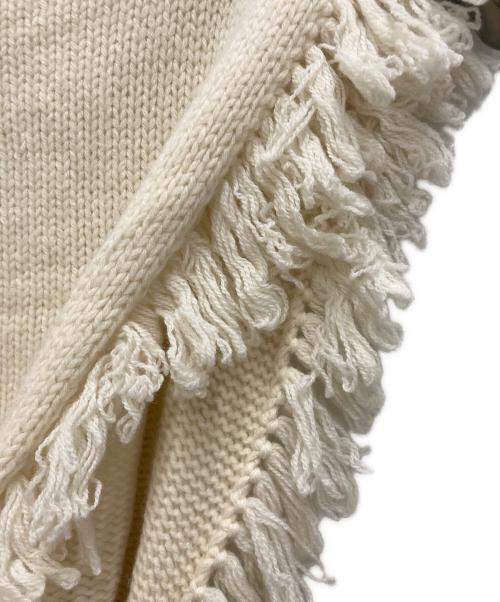 HYKE（ハイク）HYKE (ハイク) Fringe Sweater Vest ベージュ サイズ:FREEの古着・服飾アイテム