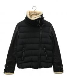 mackage（マッカージュ）の古着「レザートリムダウンジャケット」｜ブラック