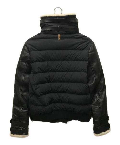 mackage（マッカージュ）mackage (マッカージュ) レザートリムダウンジャケット ブラック サイズ:Sの古着・服飾アイテム