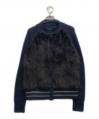 DEUXIEME CLASSE L’allureドゥーズィーエムクラスラリュー）の古着「ラビットファードライバーズニット」｜ネイビー