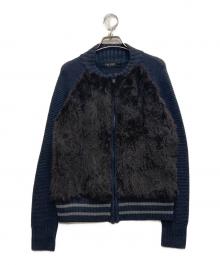 DEUXIEME CLASSE L’allure（ドゥーズィーエムクラスラリュー）の古着「ラビットファードライバーズニット」｜ネイビー