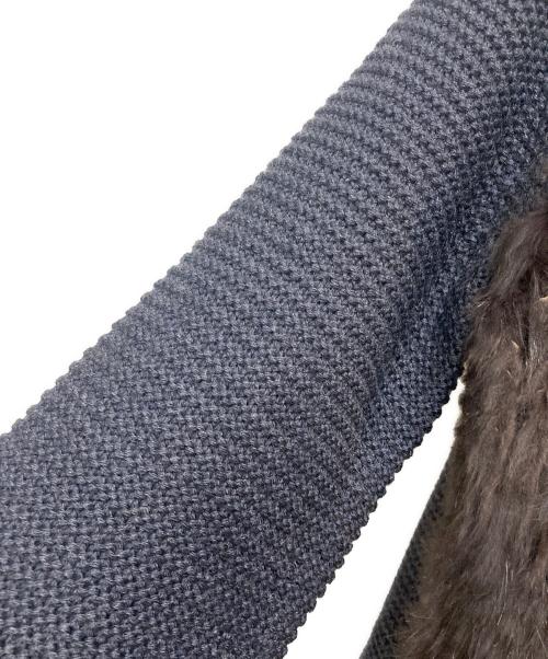 DEUXIEME CLASSE L’allure（ドゥーズィーエムクラスラリュー）DEUXIEME CLASSE L’allure (ドゥーズィーエムクラスラリュー) ラビットファードライバーズニット ネイビー サイズ:不明の古着・服飾アイテム