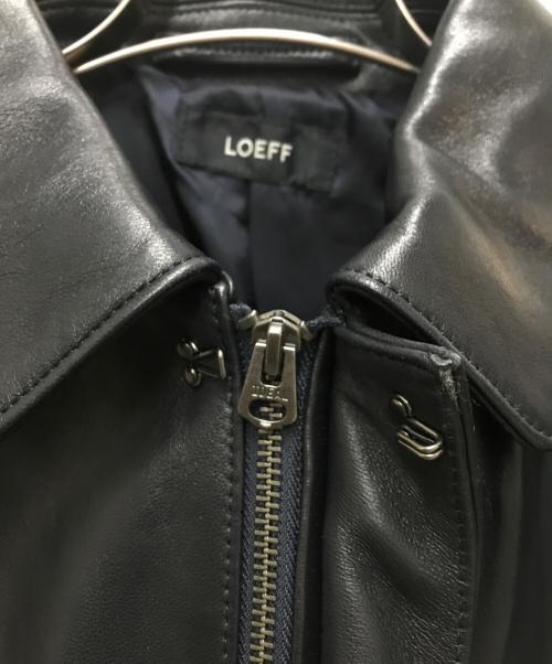 LOEFF（ロエフ）LOEFF (ロエフ) ラムレザー フライトジャケット ブラック サイズ:2の古着・服飾アイテム