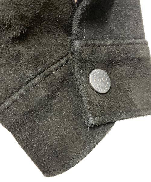 WACKO MARIA（ワコマリア）WACKO MARIA (ワコマリア) SUEDE LEATHER TRUCKER JACKET ブラック サイズ:Sの古着・服飾アイテム