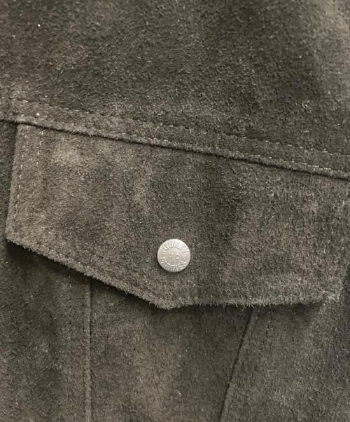 WACKO MARIA（ワコマリア）WACKO MARIA (ワコマリア) SUEDE LEATHER TRUCKER JACKET ブラック サイズ:Sの古着・服飾アイテム