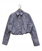 Acne studiosアクネ ストゥディオズ）の古着「ジャカードピンストライプシャツ」｜ブルー