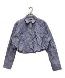 Acne studios（アクネ ストゥディオズ）の古着「ジャカードピンストライプシャツ」｜ブルー