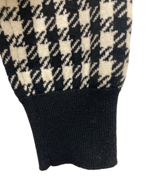 DOLCE & GABBANA（ドルチェ＆ガッバーナ）DOLCE & GABBANA (ドルチェ＆ガッバーナ) 千鳥柄カーディガン ブラック×ホワイト サイズ:40の古着・服飾アイテム