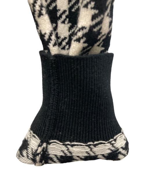 DOLCE & GABBANA（ドルチェ＆ガッバーナ）DOLCE & GABBANA (ドルチェ＆ガッバーナ) 千鳥柄カーディガン ブラック×ホワイト サイズ:40の古着・服飾アイテム