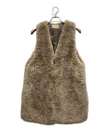 Curensology（カレンソロジー）の古着「シープライクファーベスト」｜ベージュ