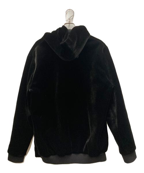 EMPORIO ARMANI（エンポリオ アルマーニ）EMPORIO ARMANI (エンポリオアルマーニ) ベロアフードジャケット ブラック サイズ:不明の古着・服飾アイテム