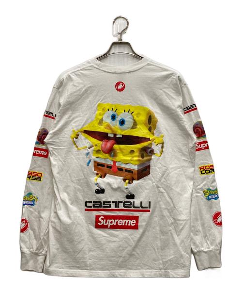 SUPREME（シュプリーム）Supreme (シュプリーム) SpongeBob Castelli Racing L/S Tee ホワイト サイズ:Mの古着・服飾アイテム