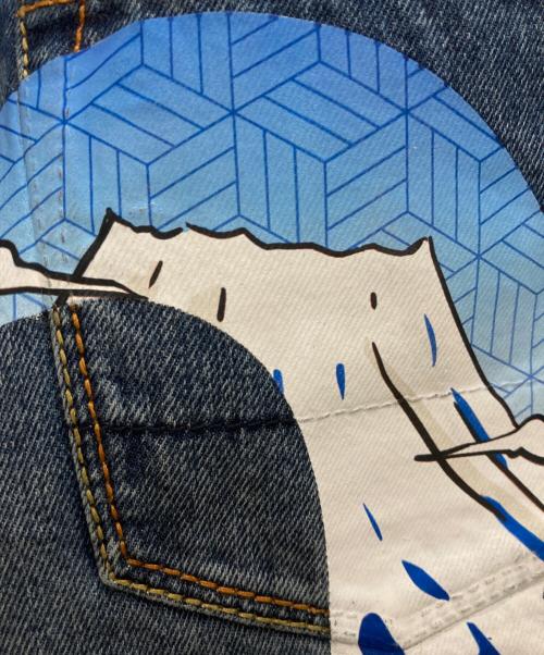EVISU（エヴィス）EVISU (エヴィス) MOOSE KNUCKLES (ムース ナックルズ) 25AW X MOOSE KNUCKLES 浮世絵 ジーンズ インディゴ サイズ:Lの古着・服飾アイテム