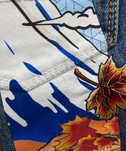 EVISU（エヴィス）EVISU (エヴィス) MOOSE KNUCKLES (ムース ナックルズ) 25AW X MOOSE KNUCKLES 浮世絵 ジーンズ インディゴ サイズ:Lの古着・服飾アイテム