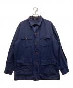 POLO RALPH LAURENポロ・ラルフローレン）の古着「90's USA製コットンリネンカバーオール」｜ネイビー