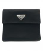 PRADAプラダ）の古着「テスートナイロン3つ折り財布」｜ブラック