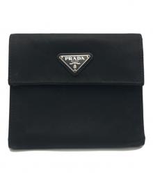 PRADA（プラダ）の古着「テスートナイロン3つ折り財布」｜ブラック