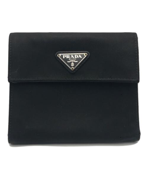 PRADA（プラダ）PRADA (プラダ) テスートナイロン3つ折り財布 ブラックの古着・服飾アイテム