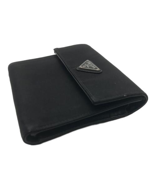 PRADA（プラダ）PRADA (プラダ) テスートナイロン3つ折り財布 ブラックの古着・服飾アイテム