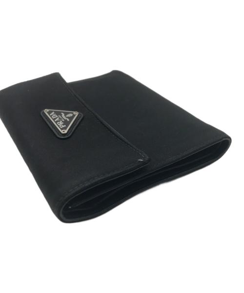 PRADA（プラダ）PRADA (プラダ) テスートナイロン3つ折り財布 ブラックの古着・服飾アイテム