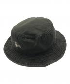 stussyステューシー）の古着「90sバケットハット」｜ブラック