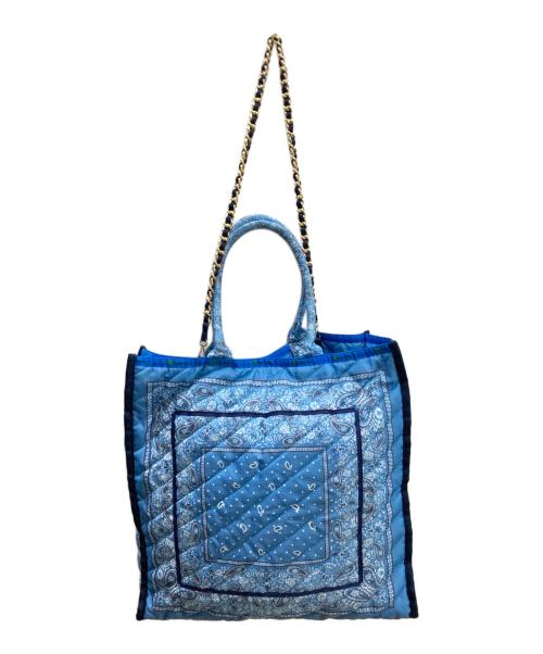LeSportsac（レスポートサック）LeSportsac (レスポートサック) バンダナ柄2WAYトートバッグ スカイブルーの古着・服飾アイテム