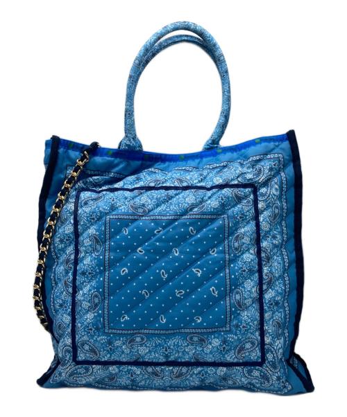 LeSportsac（レスポートサック）LeSportsac (レスポートサック) バンダナ柄2WAYトートバッグ スカイブルーの古着・服飾アイテム