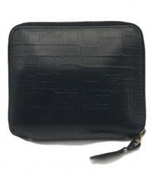 Wallet Comme des Garcons（ウォレットコムデギャルソン）の古着「EMMBOSSED LOGOTYPE 1」｜ブラック