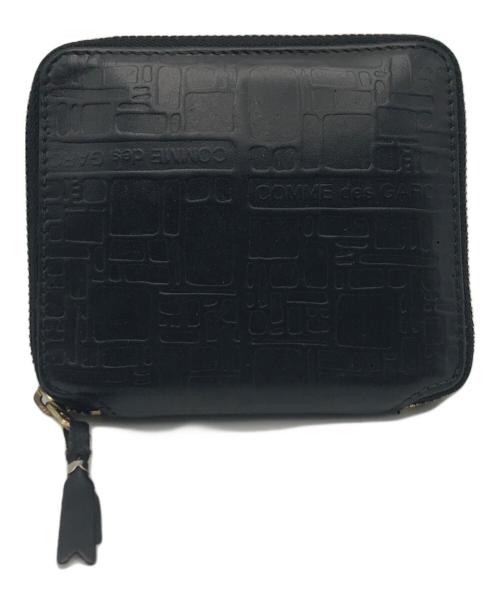 Wallet Comme des Garcons（ウォレットコムデギャルソン）WALLET COMME des GARCONS (ウォレットコムデギャルソン) EMMBOSSED LOGOTYPE 1 ブラックの古着・服飾アイテム