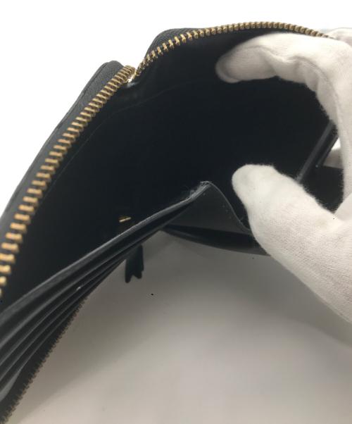 Wallet Comme des Garcons（ウォレットコムデギャルソン）WALLET COMME des GARCONS (ウォレットコムデギャルソン) EMMBOSSED LOGOTYPE 1 ブラックの古着・服飾アイテム