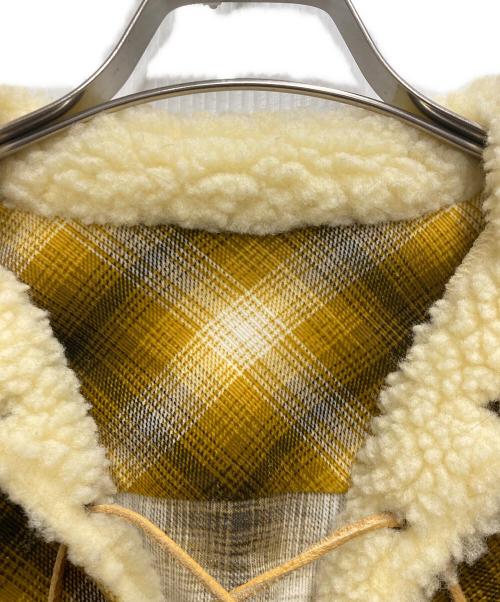 NUMBER (N)INE（ナンバーナイン）NUMBER (N)INE (ナンバーナイン) PULLOVER BOA CHECK SHIRT イエロー サイズ:Mの古着・服飾アイテム