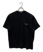 COMME des GARCONS HOMMEコムデギャルソン オム）の古着「綿天竺 製品プリント S/S Tシャツ」｜ブラック